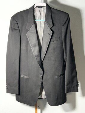 Christian Dior Monsieur Black Tuxedo Jacket w Satin Lapels SZ 40XL